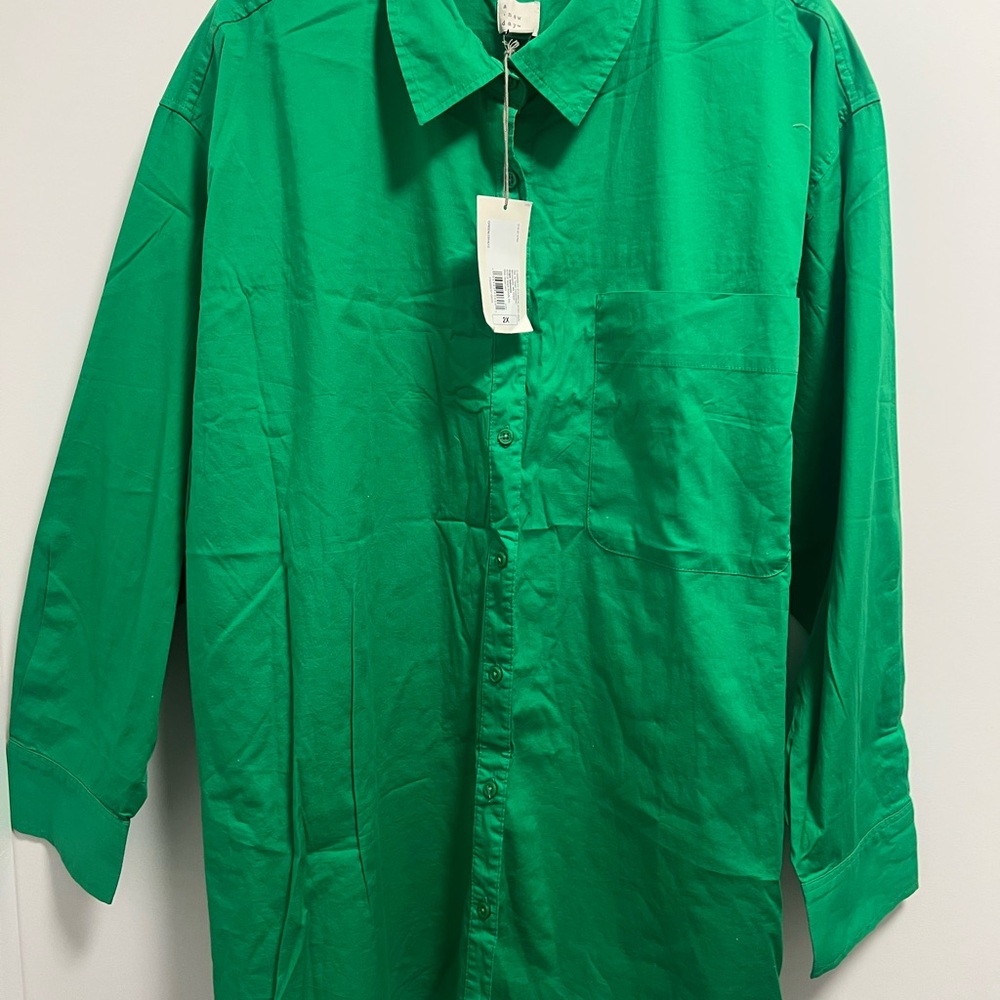 a new day Vibrant Green Women’s Casual Shirt